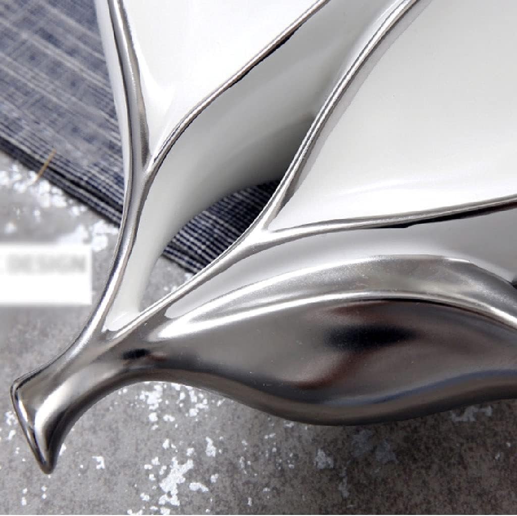 美しい家庭用品 セラミック製ダブルリーフフルーツプレート スナック ドライフルーツプレート リビングルーム コーヒーテーブル レスト