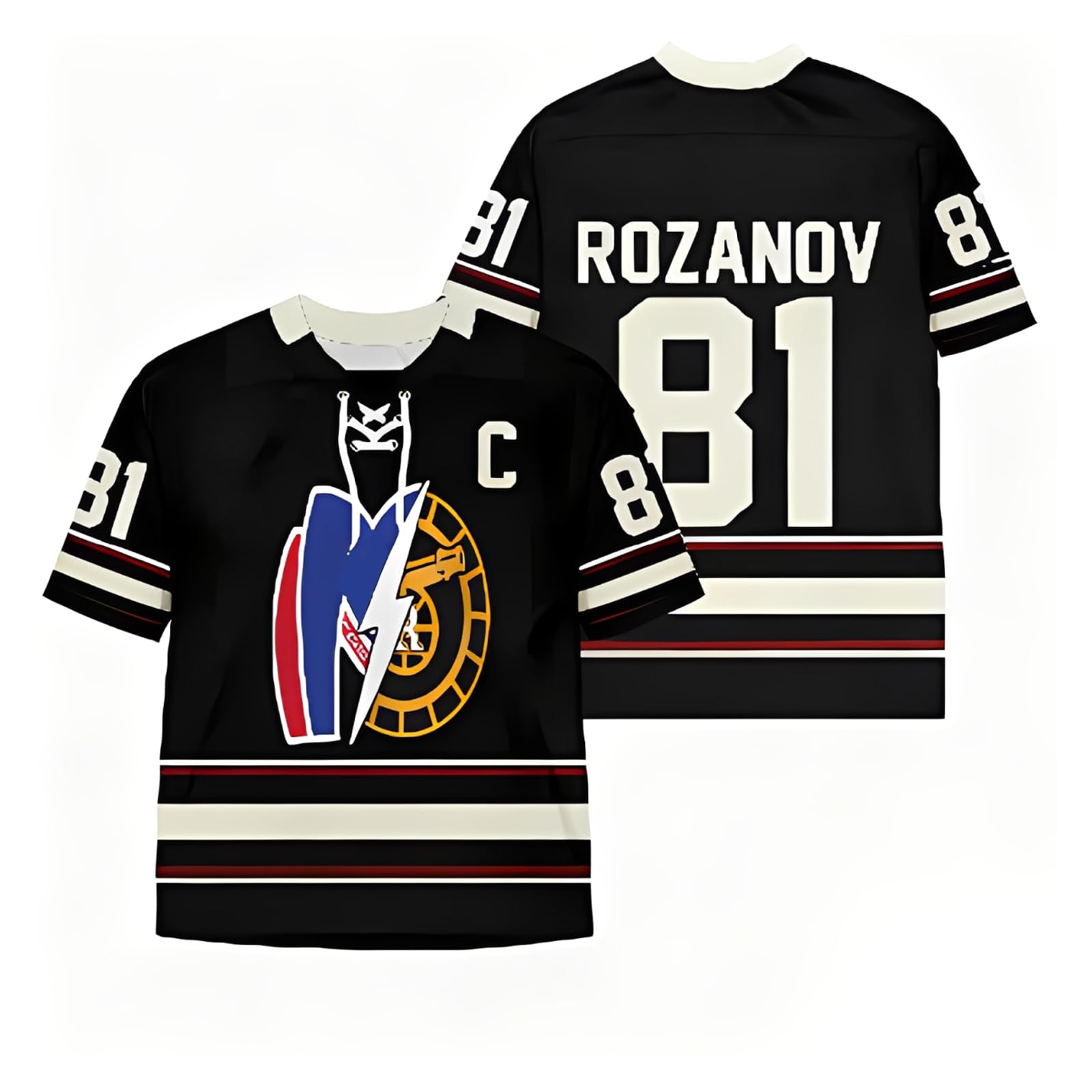 Umiquansome Heated Rivalry Short Sleeve Shirt Merch Hockey Jersey Graphic Tees V Neck Tshirt Unisex for Fans Blues M