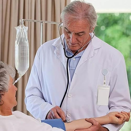 Miniatura 7 de Premium Badges - Paquete de 50 carretes retráctiles para tarjetas de identificación con clip de cocodrilo giratorio, paquete a granel