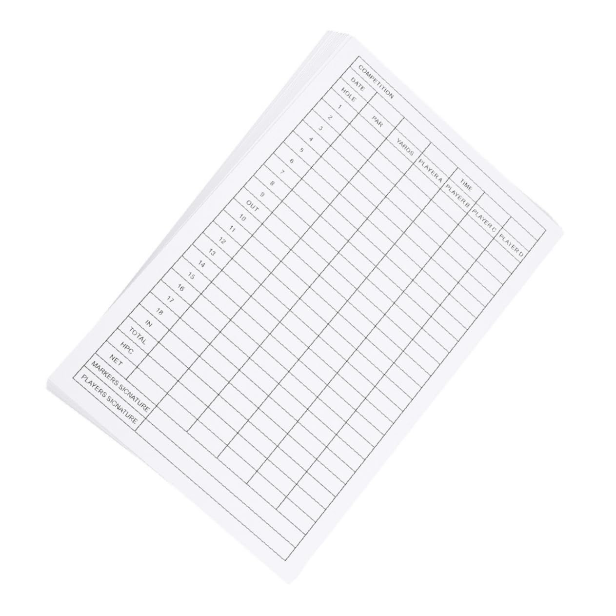 BESPORTBLE 40Pcs Golf Scorecards Weather Resistant Coated Paper Scorekeeping Tool for Accurate Record Keeping All Conditions Durable Elegant Design for Golf Enthusiasts