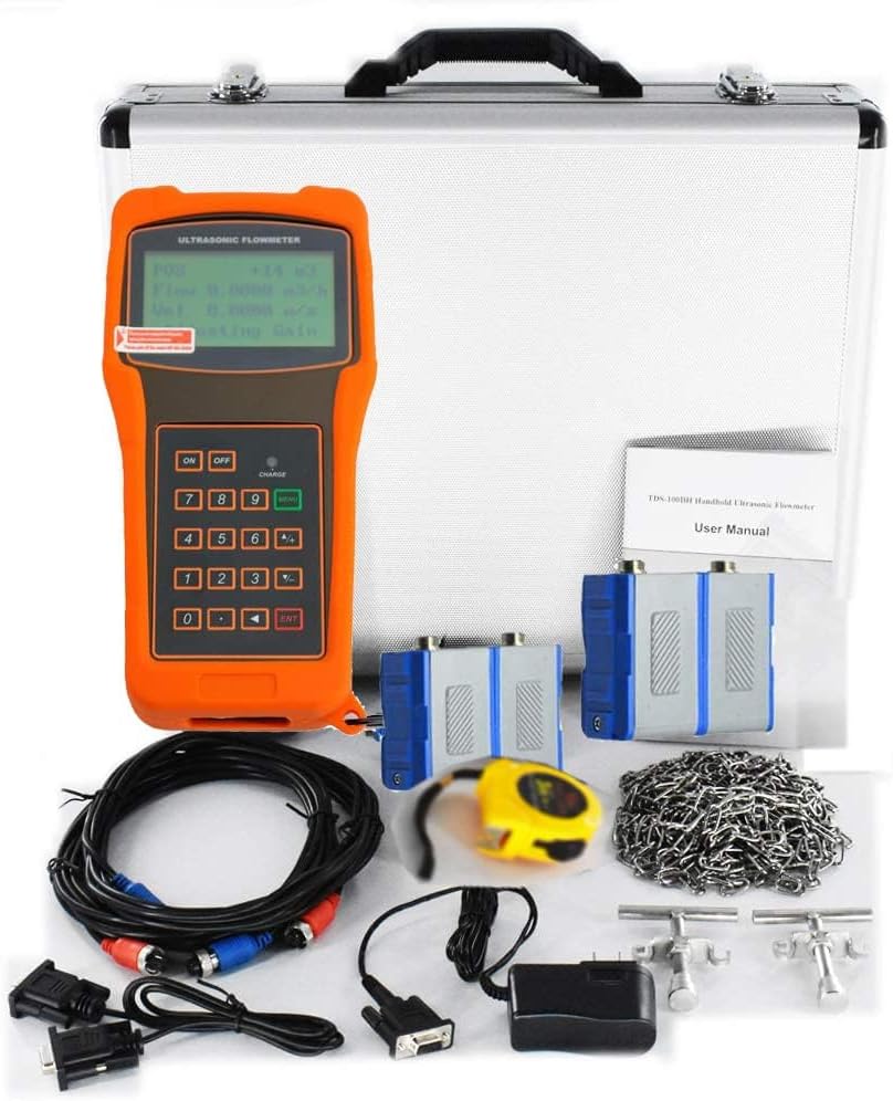SKYKING Portable Ultrasonic Flow Meter DN50–DN700 | Clamp-On Digital Water Flow Meter | Non-Invasive Pipe Flow Measurement | Handheld Industrial Liquid Flow Tester with LCD Display & Data Logging