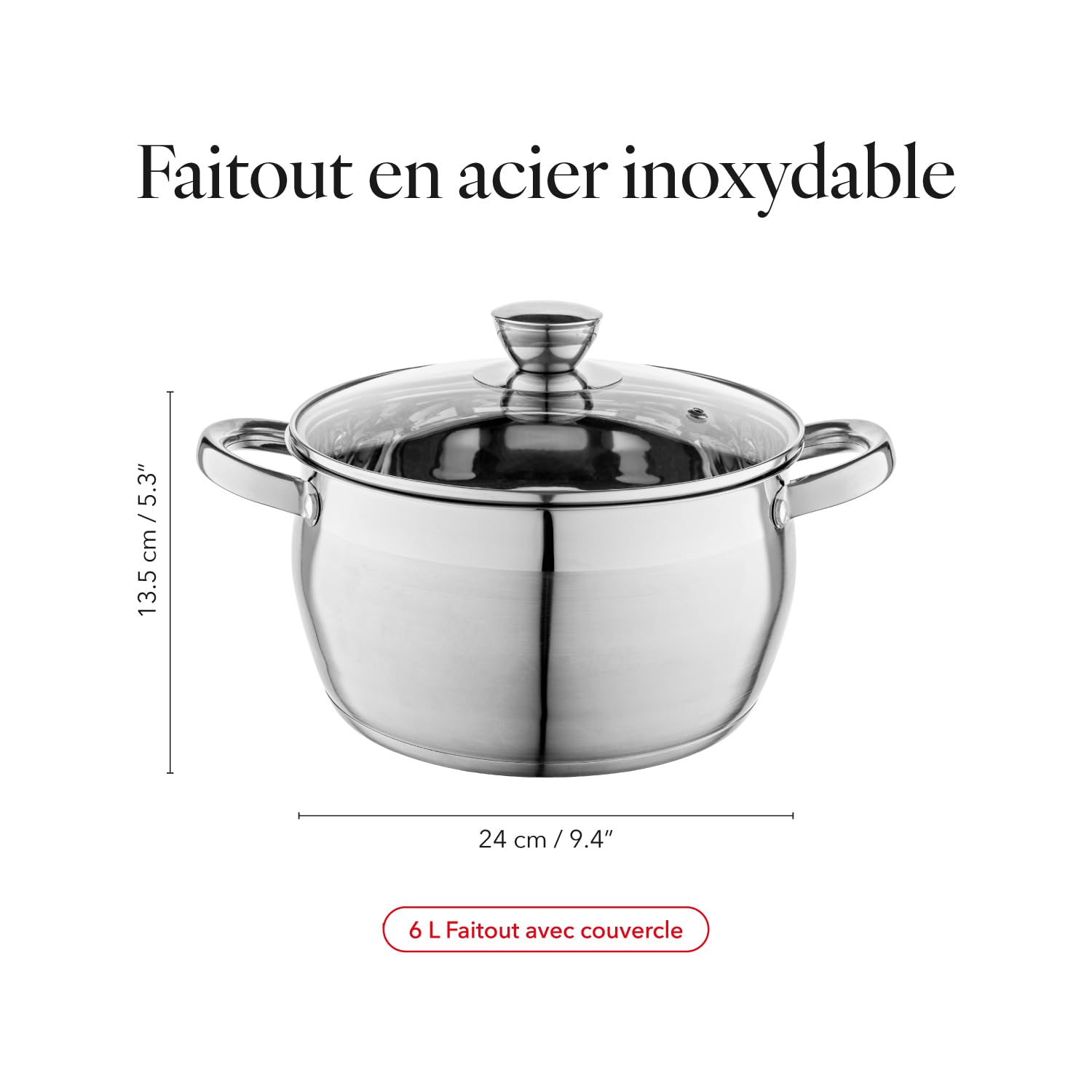Poêle moyenne 10 po avec couvercle - poêle antiadhésive avec poignée en Poêle moyenne 10 po avec couvercle - poêle antiadhésive avec poignée en