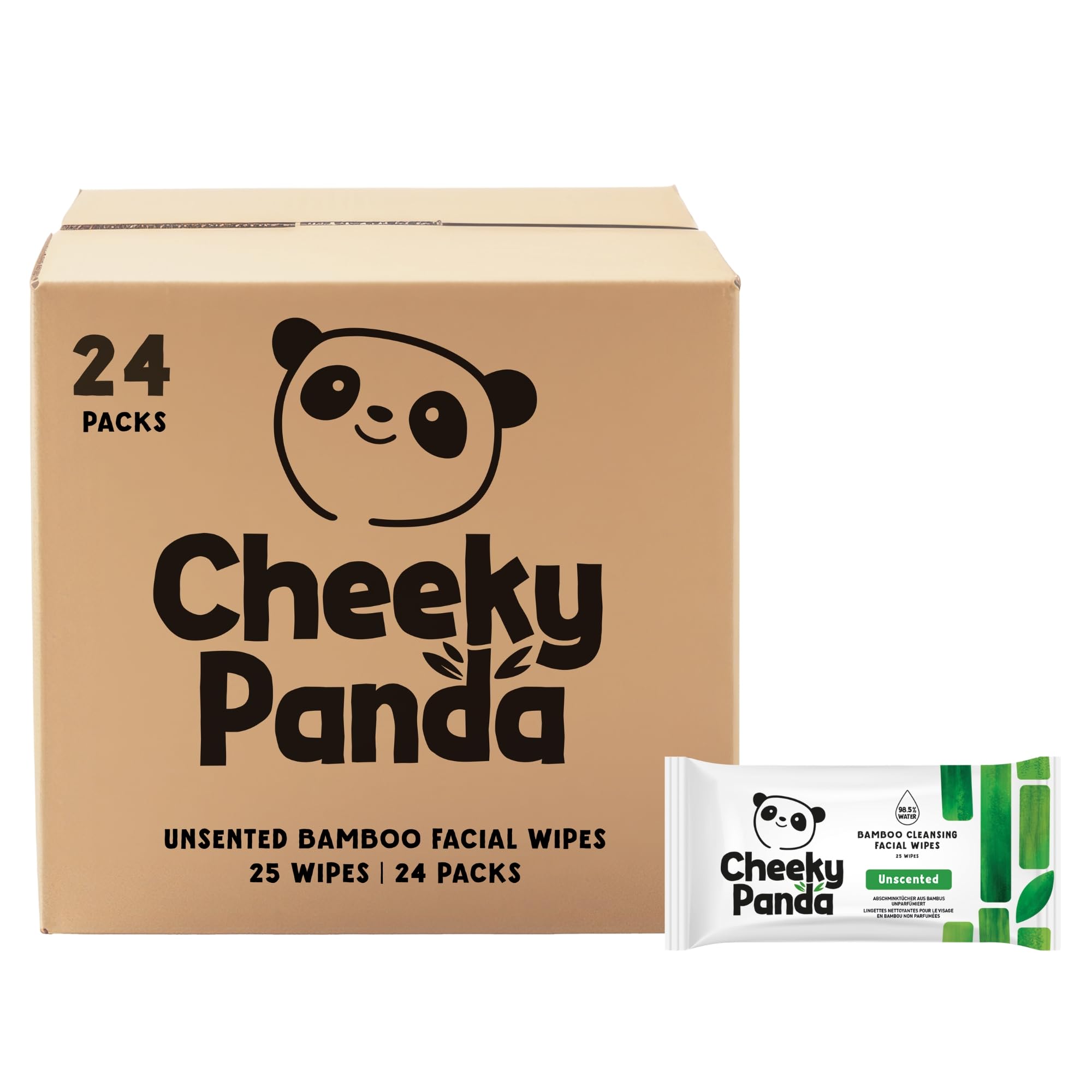 The Cheeky Panda Bambù Pulizia Viso Salviette Unscented X 24