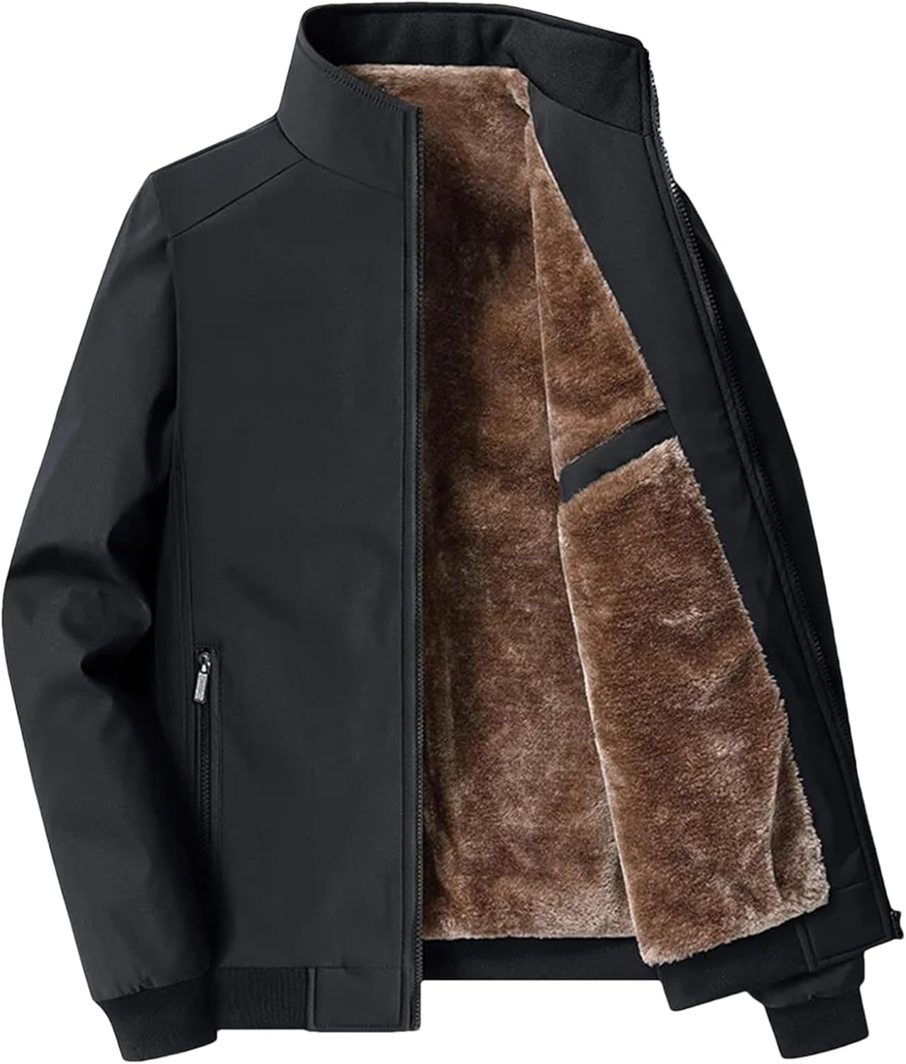 Men's Winter Plus Size Fleece Jackets Thick Streetwear Casual Parka Men Coats Warm Windbreakers Bomber Jacket