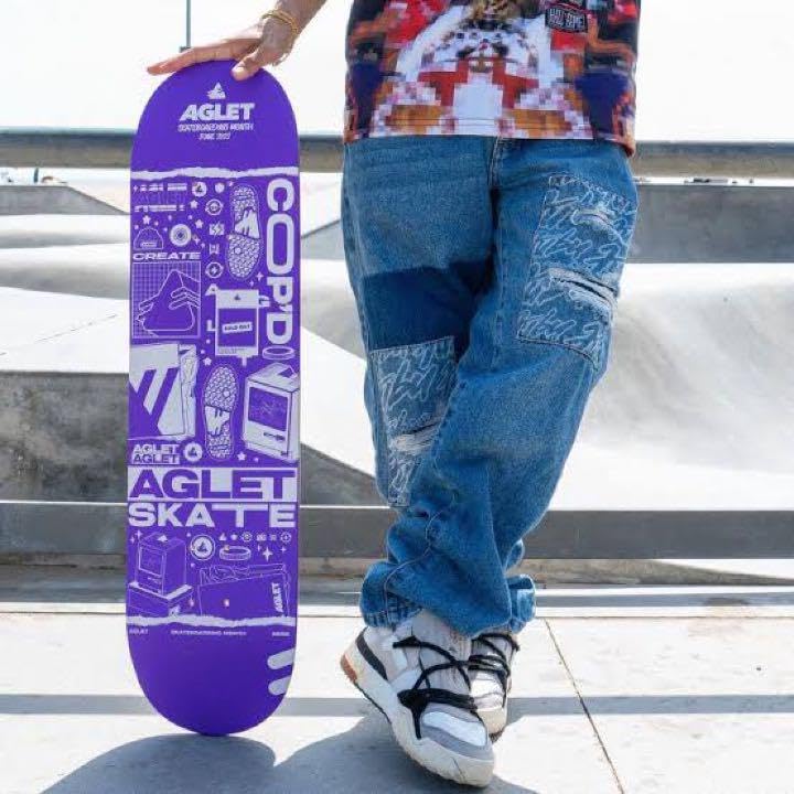 Amazon.co.jp: aglet free skate deck スケボー デッキ : スポーツ