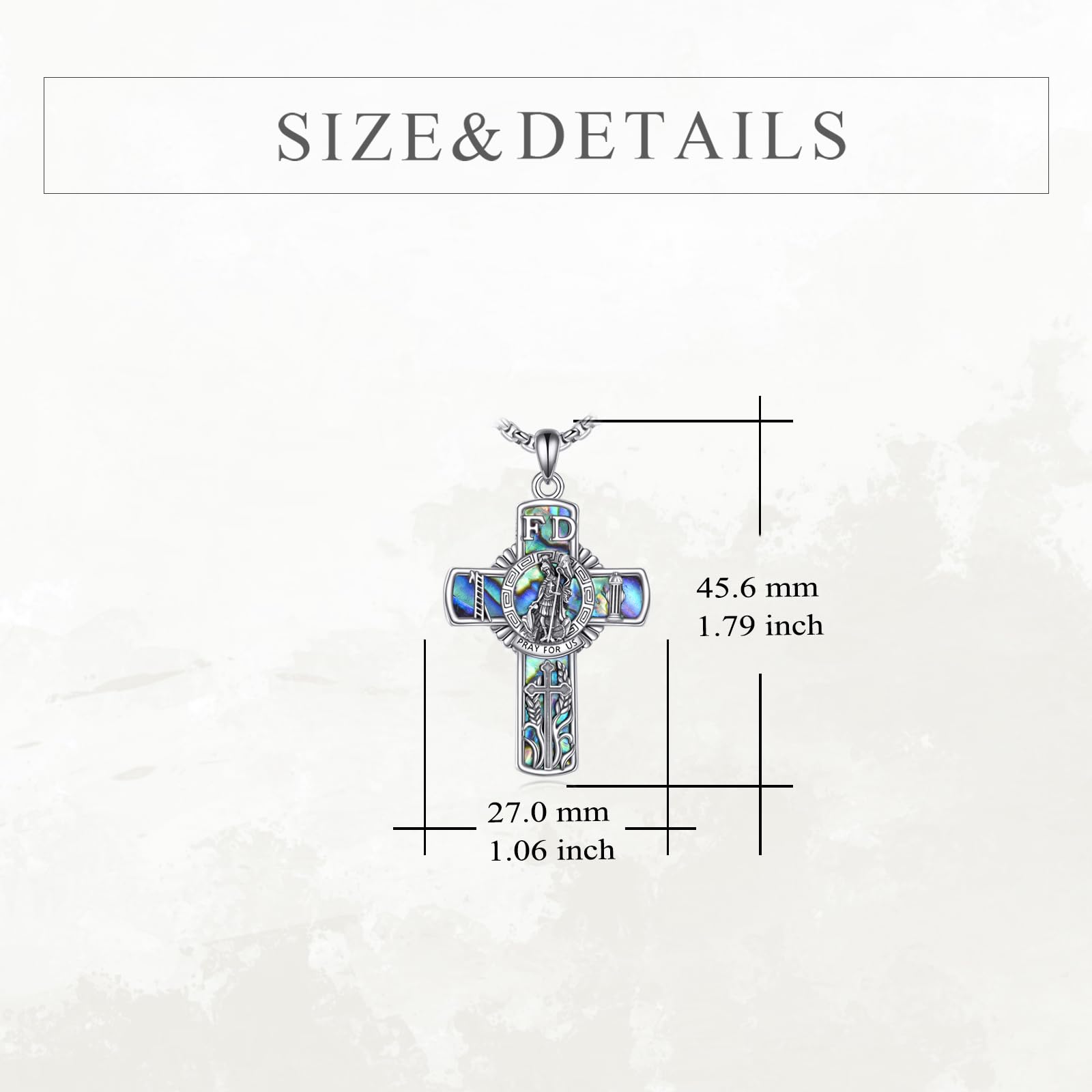 YFN Religiöse Beschützer Halskette Sterling Silber Anhänger Schmuck Geschenk für Herren Damen