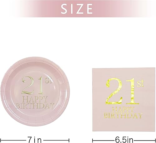 Miniatura 2 de Pandecor Platos y servilletas para fiestas de cumpleaños, decoraciones desechables para fiestas de cumpleaños para hasta 20 invitados (18)