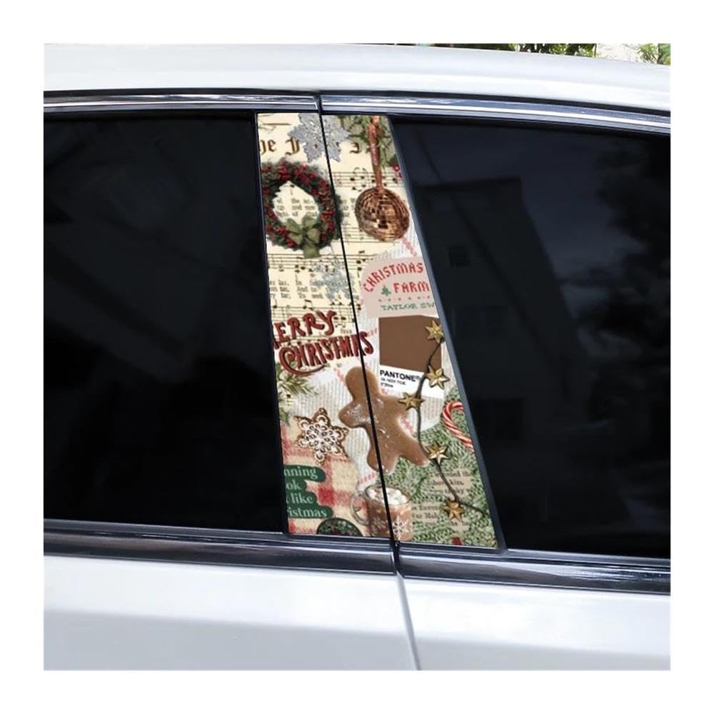Body Parts 2pcs DIY Car Window Pillar Decal Waterproof Vinyl Sticker(J)