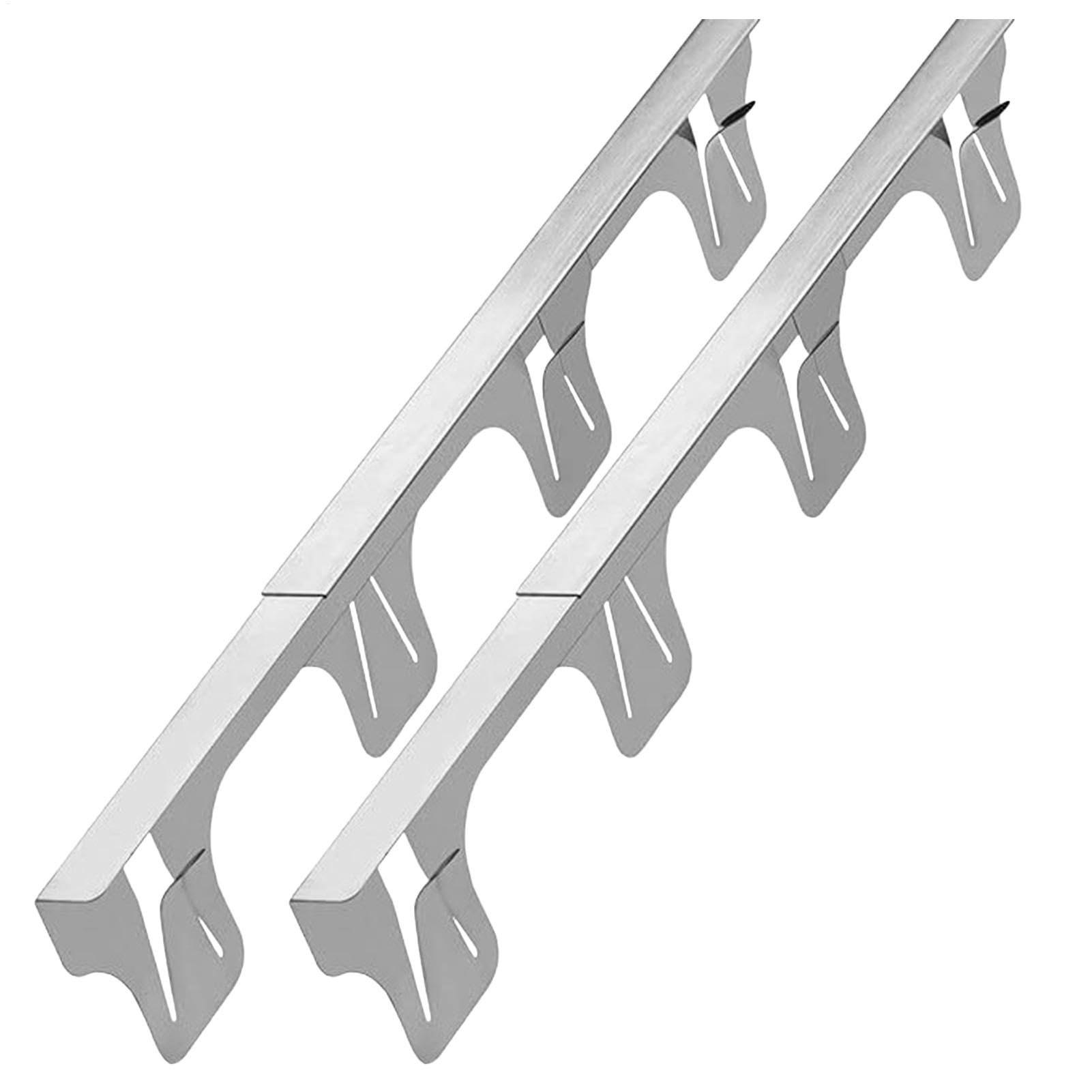 2pcs Stove Gap Covers Stainless Steel, Stove Gap Cover, Cooker Sides Gap Filler, Range Trim Kit, Kitchen Stove Counter Gap Cover, Stove Counter Gap Covers Retractable Sleek Seamless Design For Kitchen