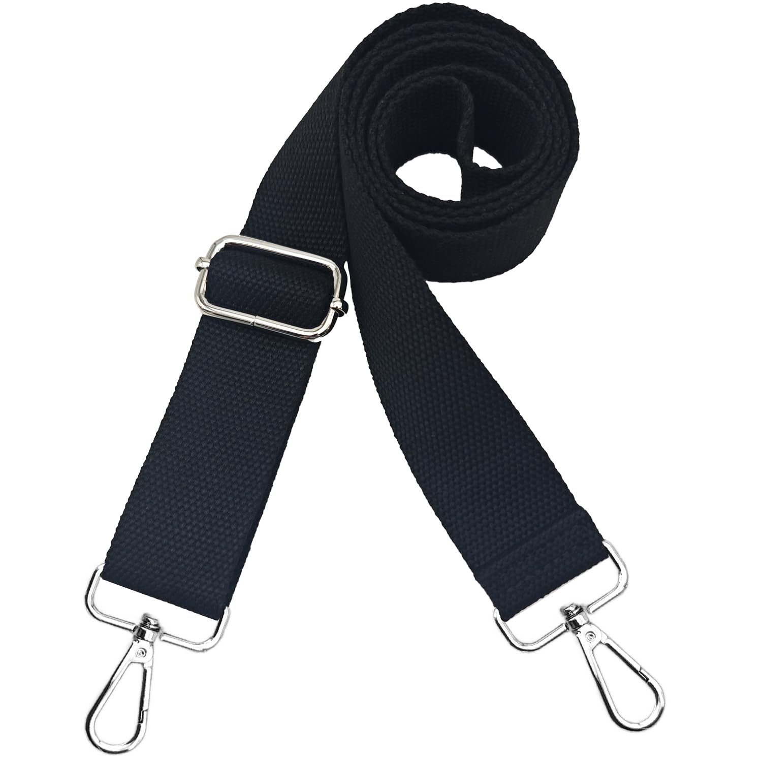 Hibate Taschengurt 3.8cm Breit Taschengurte zum Wechseln Taschenband Schulterriemen Schultergurt für Taschen Trageriemen Taschenriemen Handtaschen Gurt - Schwarz