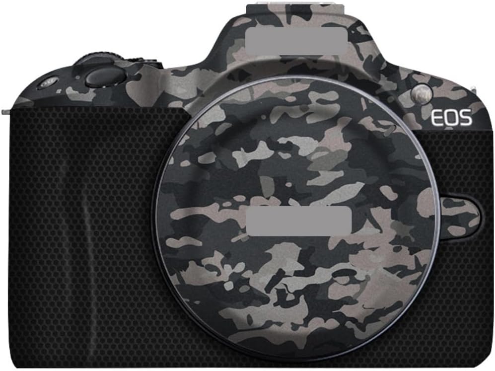 R50 Anti-Scratch Camera Skin Wrap Sticker Coat Vinyl Protective Film Body Protector Decals Cover for Canon R 50(Field Camouflage+Matrix Black)