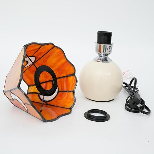 Miniatura 35 de Lámpara de hongo, lámpara de vitral, lámparas Tiffany de luna, pequeñas lámparas de mesita de noche para sala de estar, decoración del hogar, niñas