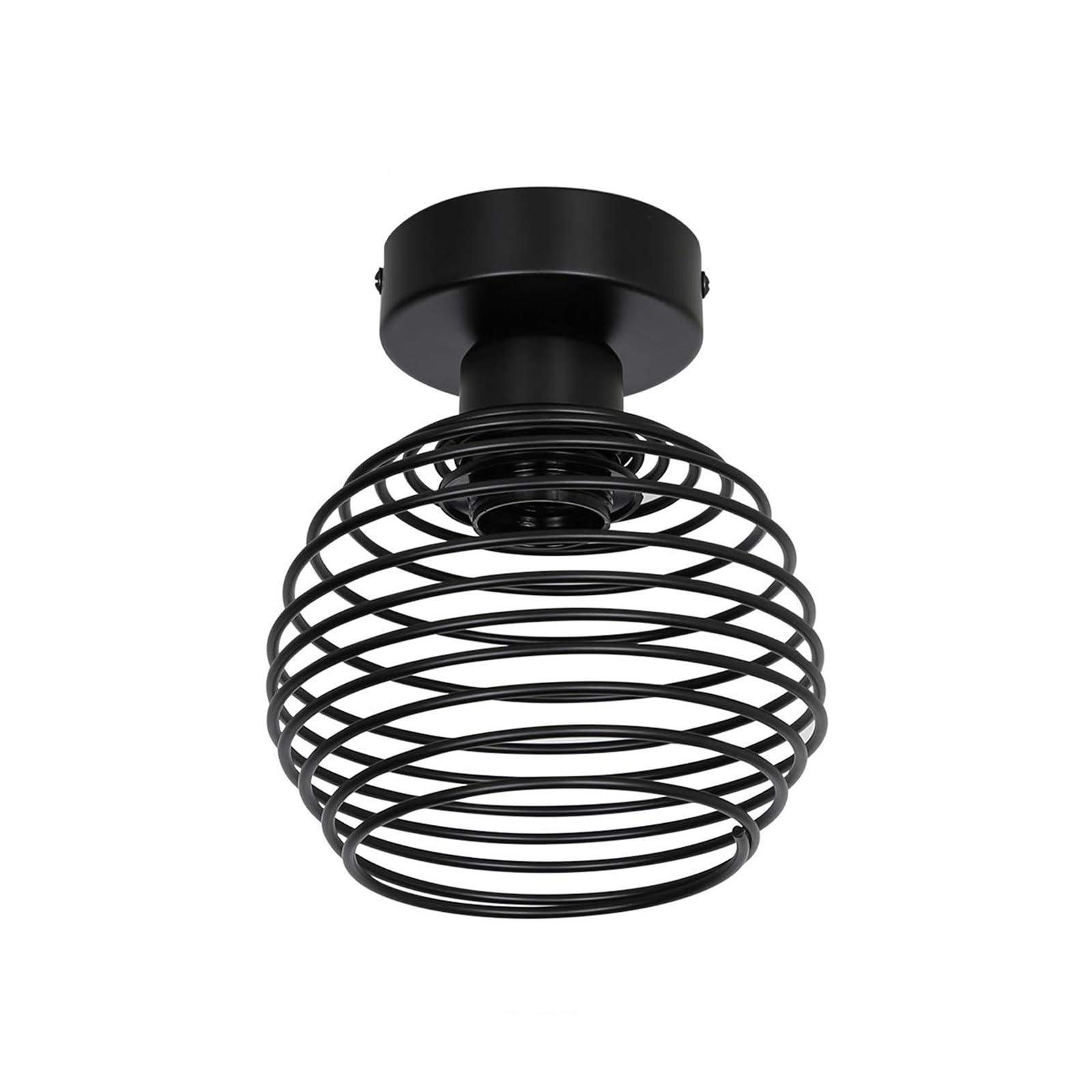 ZMH 3er Vintage Deckenleuchte Retro Schwarze Deckenlampe E27 Lampenfassung