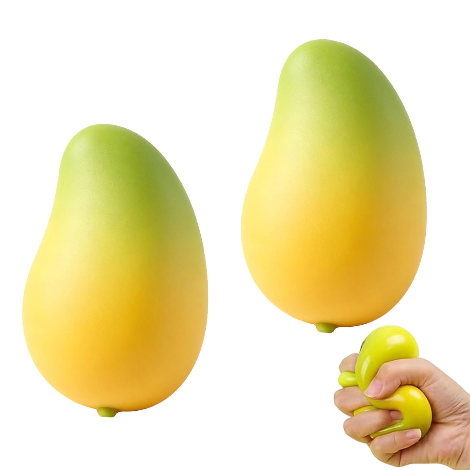 2Pcs Mango Squishy, Colour Changing Squishys Fruit Squishies Fidgets Toys