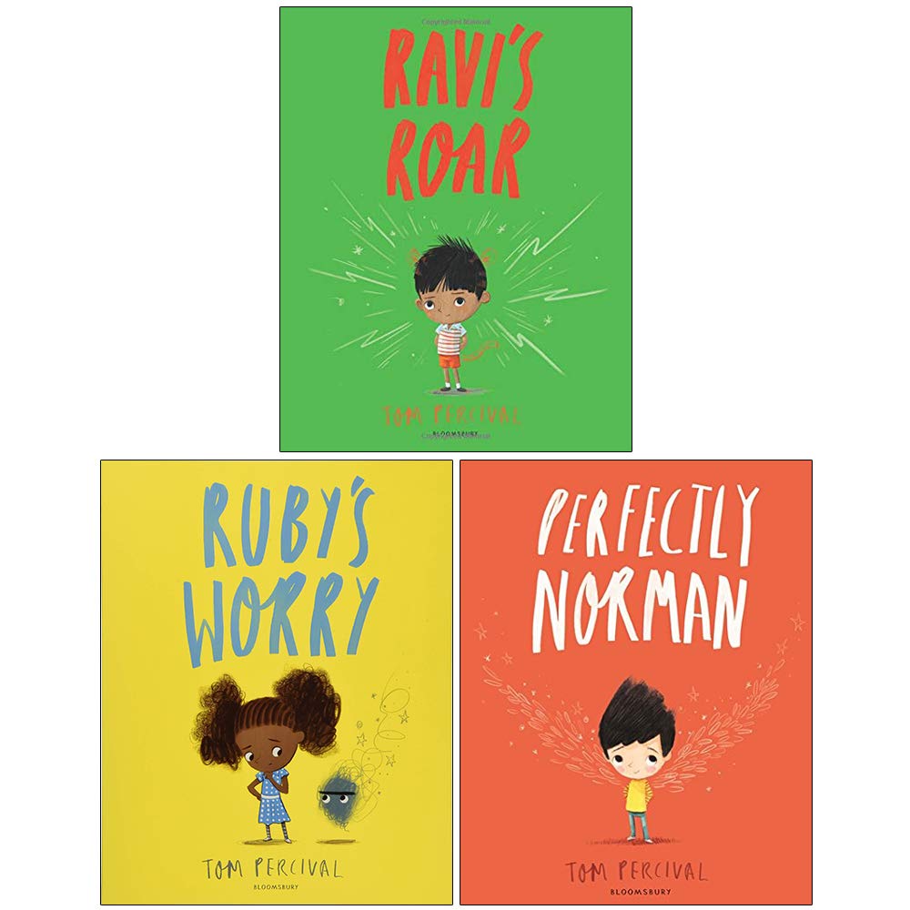 Tom Percival Collection 3 Books Set (Ravi's Roar, Ruby’s Worry, Perfectly Norman)