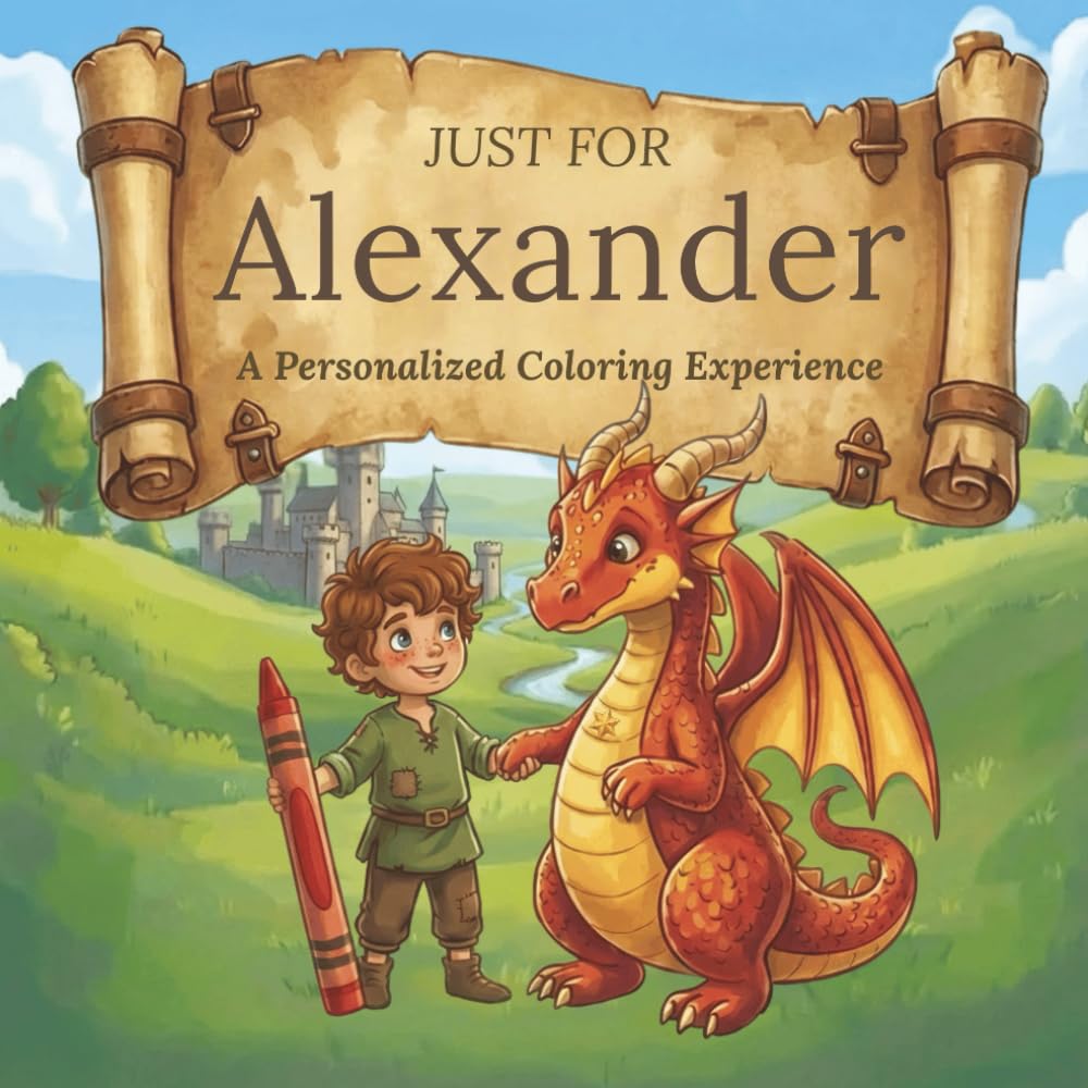 Just for Alexander: A Personalized Coloring Experience: 50 total coloring pages | 28 coloring pages featuring Alexander's name | 22 coloring pages themed for boys (Personalized Coloring Book Series)