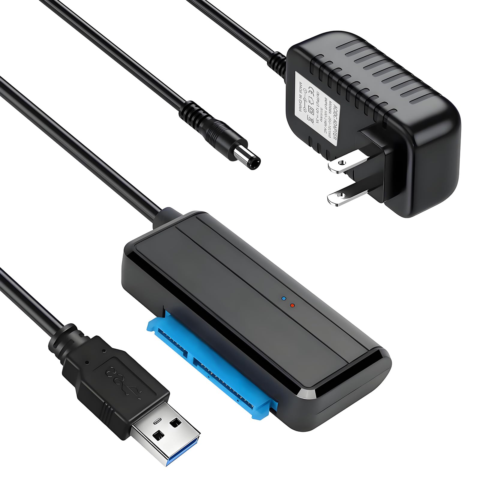 Amazon.com: DERSUR SATA to USB 3.0 Adapter Cable | For 3.5 Inch