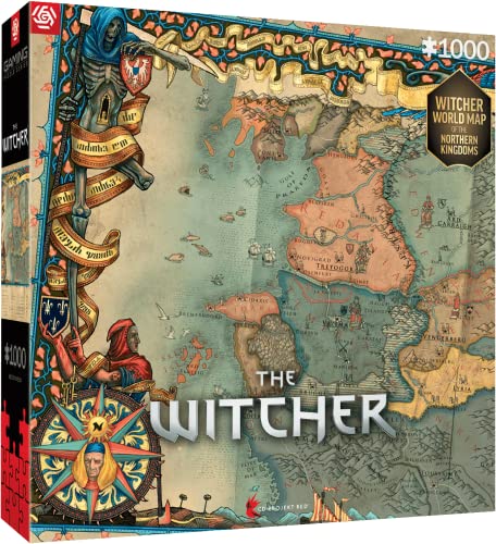 Good Loot Gaming : The Witcher The Northern Kingdoms - Difficult Hard 1000 Piece Jigsaw Puzzle – Computer Game Jigsaw Puzzle - for Video Game Lovers - for Adults and Kids 12+ - 34x48cm
