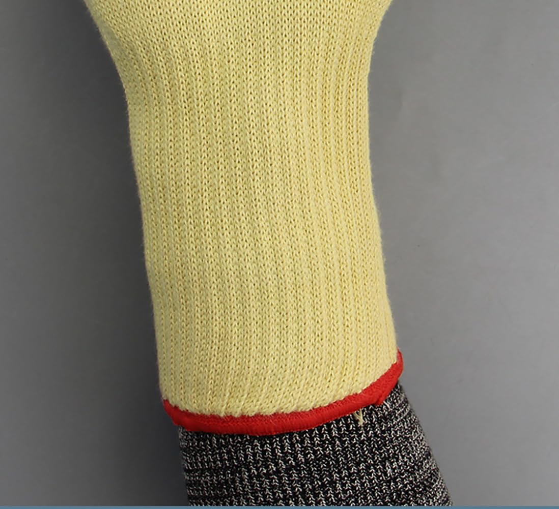 Guantes resistentes al calor Guantes de aramida hasta 500 °C Protege la muñeca Tejido de hilo de aramida Guantes resistentes al calor Guantes de protección contra el calor Guantes de