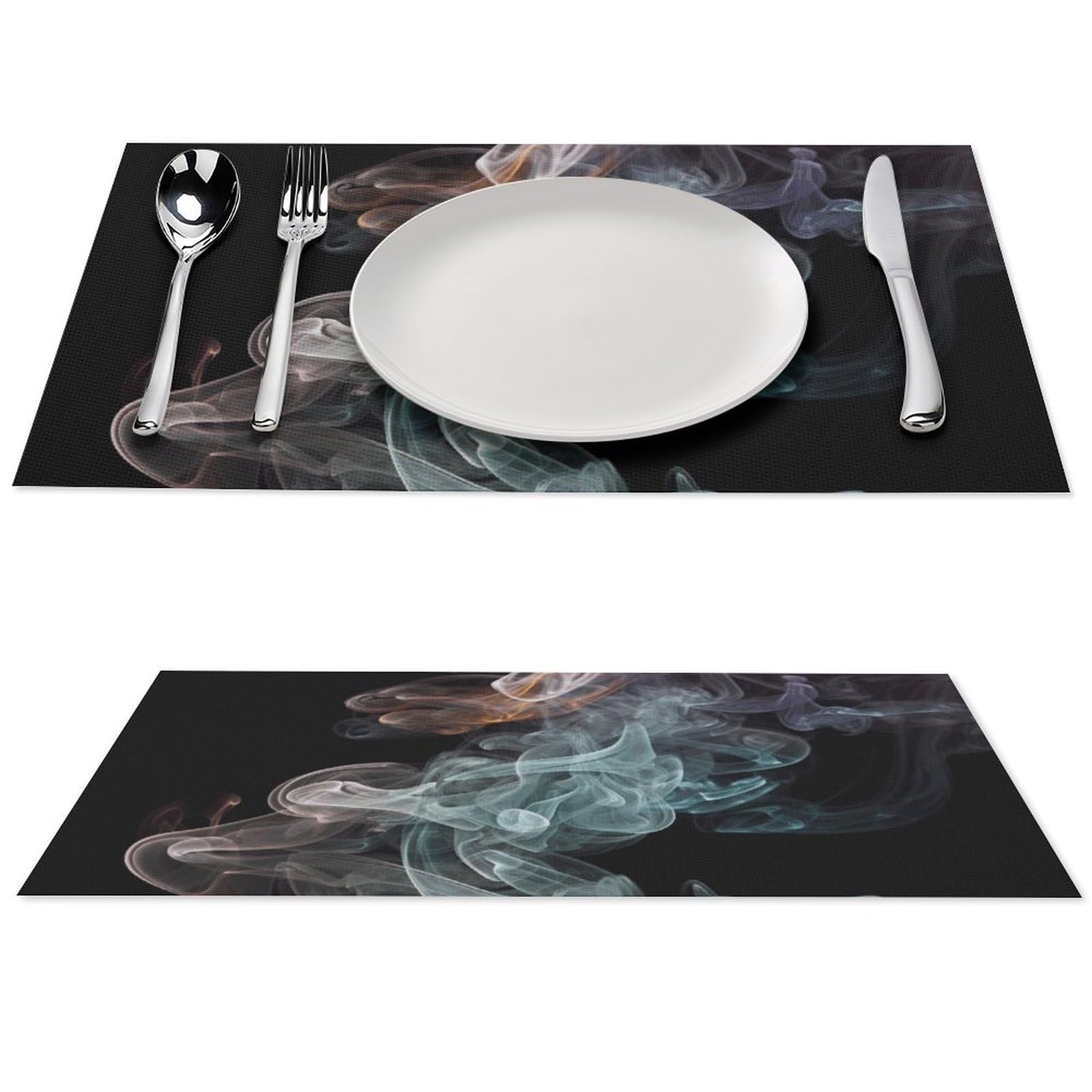Sets de table fumés antidérapants et lavables résistants à la chaleur
