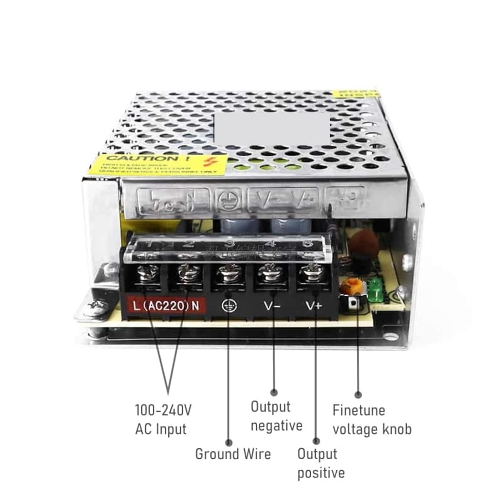 S-60-12 5A 12V Fuente de alimentación 60W Convertidor voltaje CA/CC Interruptor regulado universal 1 pieza