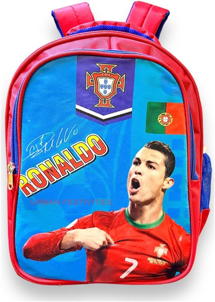 Urban FestivitiesRonaldo School Bag For Boy 2nd Class To 5th Class School Bag Football Art Backpack For Kids