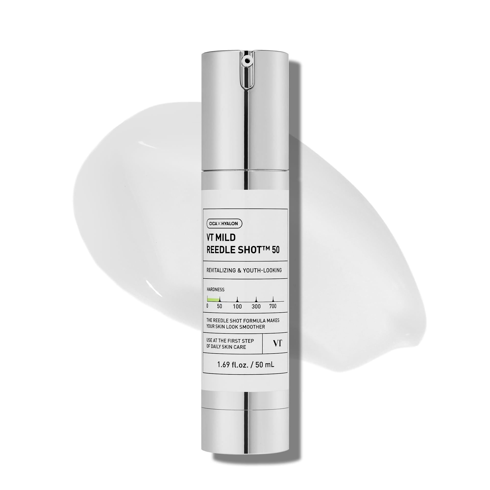 CICA Reedle Shot 50, Spicule Microneedling Serum for Pore Care & Exfoliation, Exosome, Centella Asiatica for Glass Skin, Smooth Texture, Korean Liquid Skin Booster (1.69 Fl Oz / 50ml)