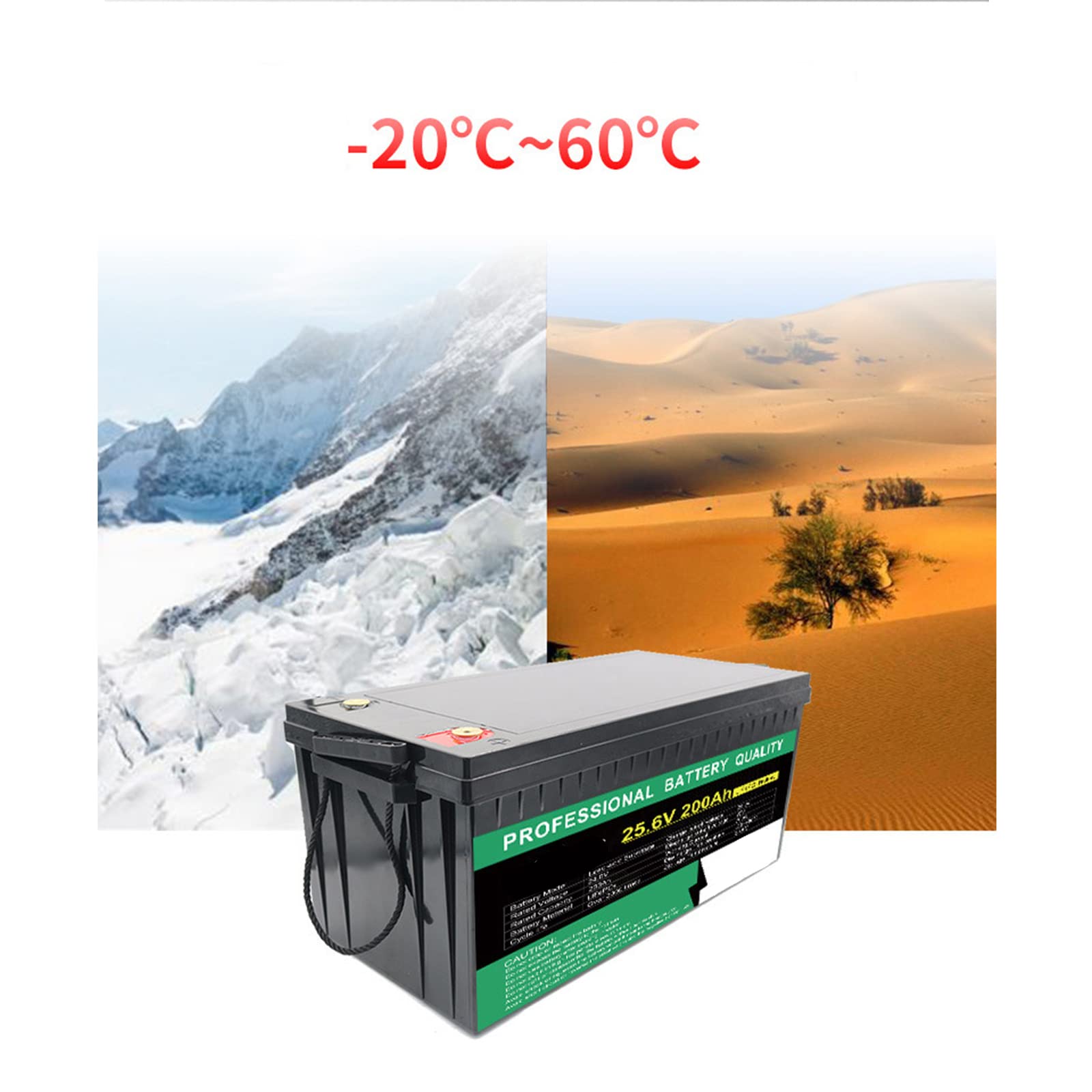 TGHY 25.6V LiFePO4-Batterie Lithium-Batterie Wiederaufladbare Lithium-Eisen-Phosphat-Batterie 2000 Zyklen Batterie für Wohnmobile, Solarenergie, Energiespeicherung für den Haushalt