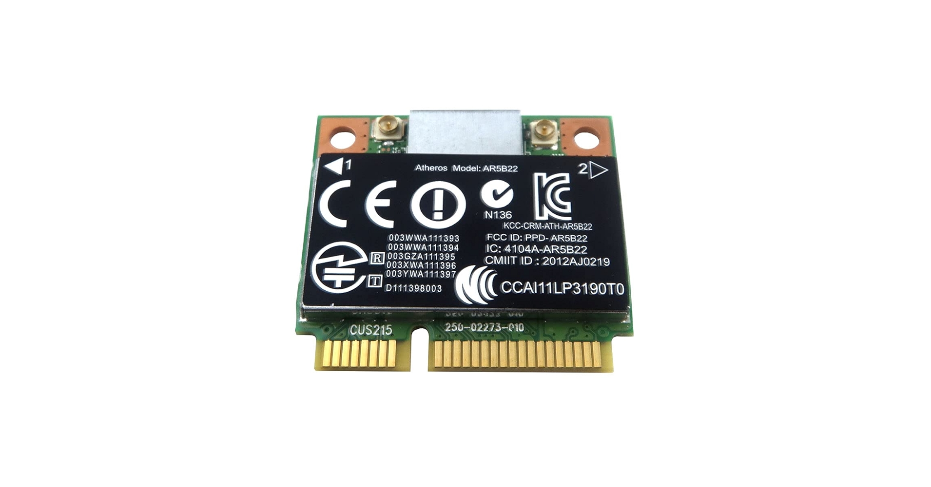 Qualcomm / Atheros AR9462 AR5B22 WB222 Half Mini PCIe PCI-Express WLAN WiFi Wireless Bluetooth BT Card replacemnet for HP Compaq 676690 676786-001 Qualcomm / Atheros AR9462 AR5B22 WB222 Half Mini PCIe PCI-Express WLAN WiFi Wireless Bluetooth BT Card replacemnet for HP Compaq 676690 676786-001