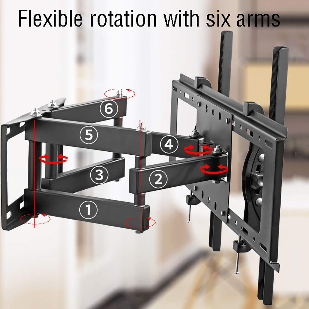 Soporte de TV con brazos articulados giratorios para televisores planos, compatible con televisores de 32 a 70 pulgadas, soporta hasta 50 kg