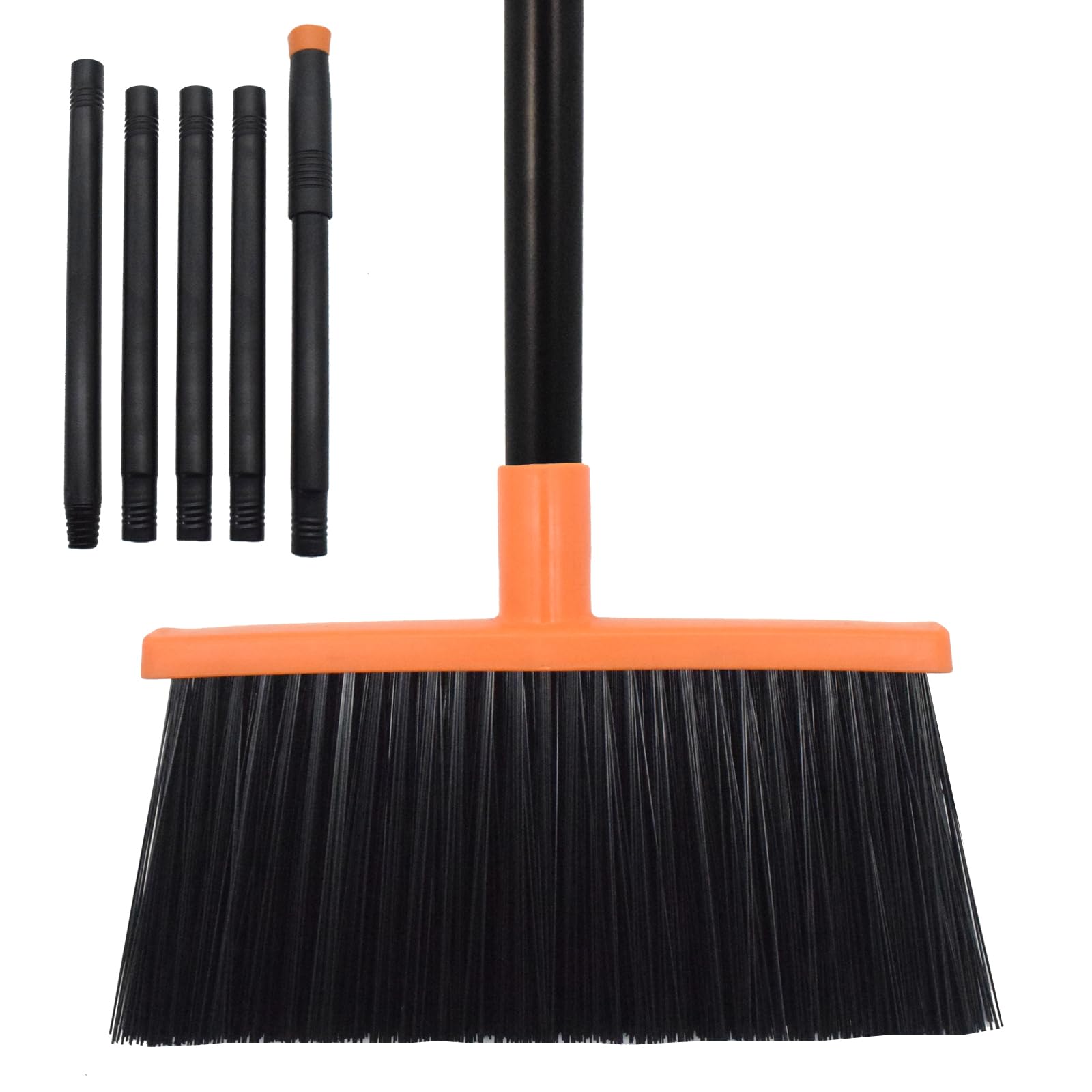 Xifando Heavy-Duty Adjustable Angle Broom with 56" Steel Handle - Ideal for Home, Garage, Kitchen, Bathroom, Office, and Outdoor Use - Durable &