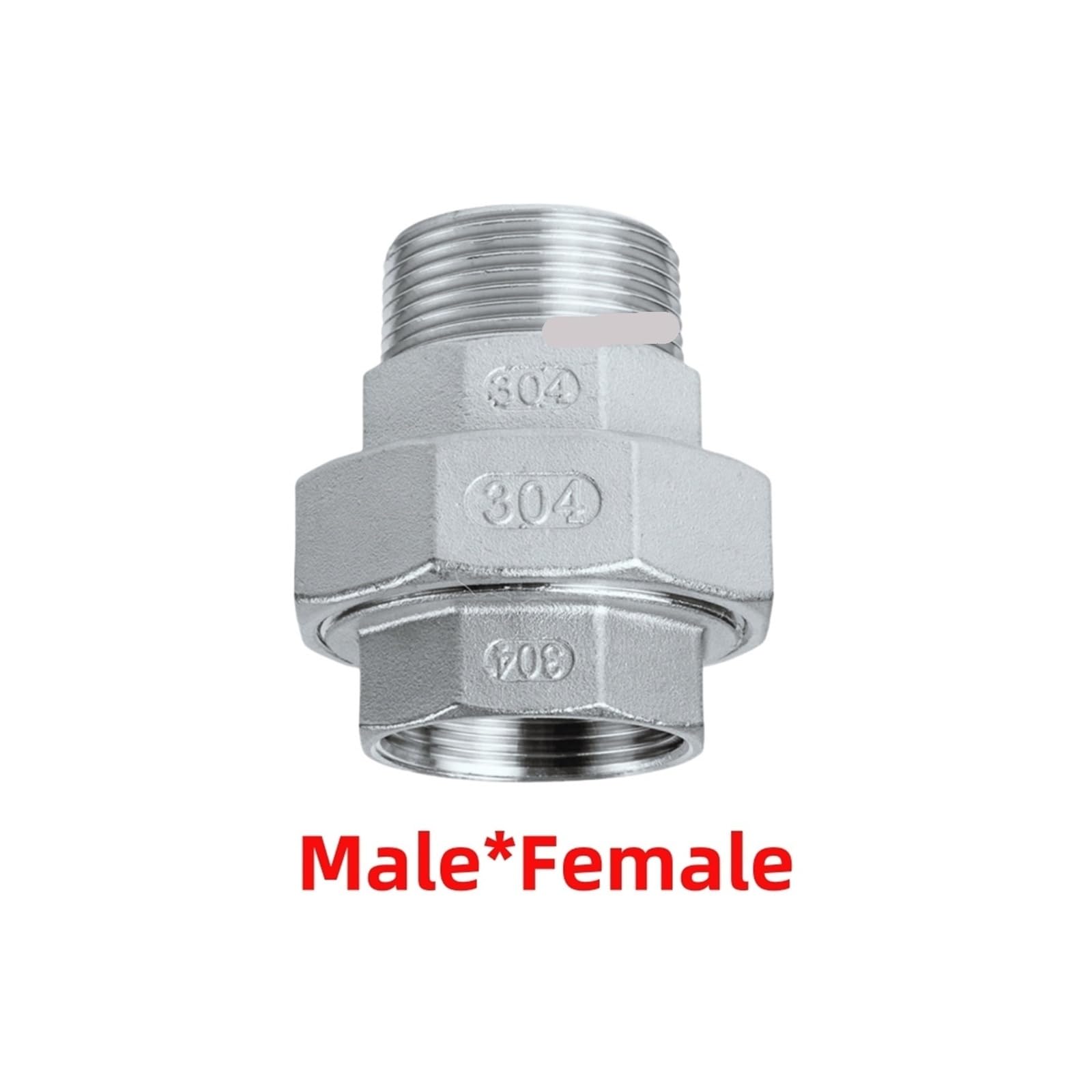 304SS BSP F/M Anschluss 1/4-2" Gussrohrverschraubung 1 Stück
