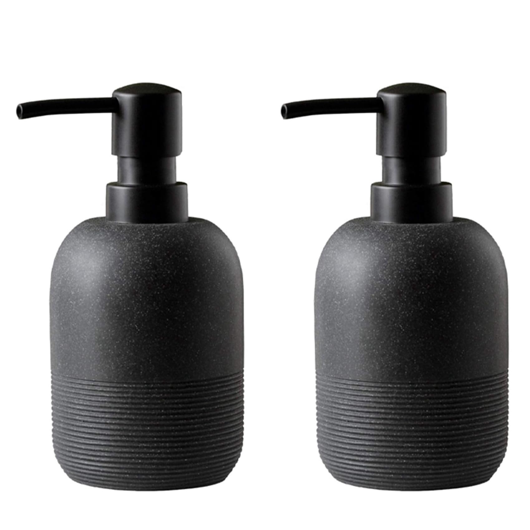 Hndhbfgrt 2X Handwashing Fluid Dispenser,Soap Dispenser for Bathroom Countertop,Dish Wash Soap Dispenser for Kitchen(Black)