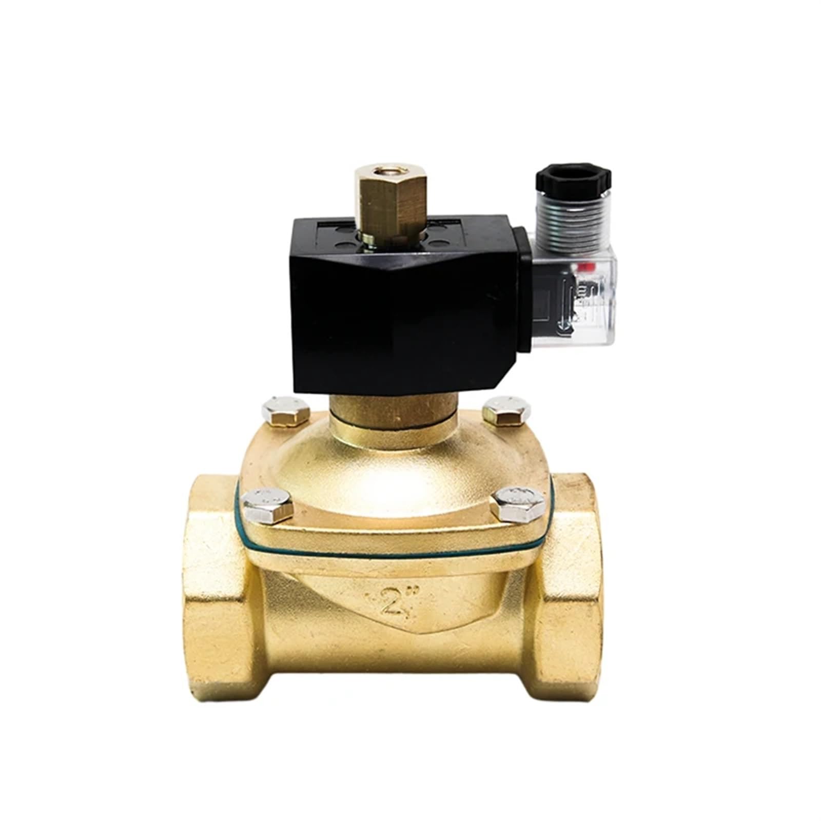 Yiqtjnzfgp Npt-24Vdc 2" Normally Open Brass Ip65 Waterproof Solenoid Valve Dn50 Electric Switch Water Valves 220V 110V 24V 12V(Npt-24Vdc)