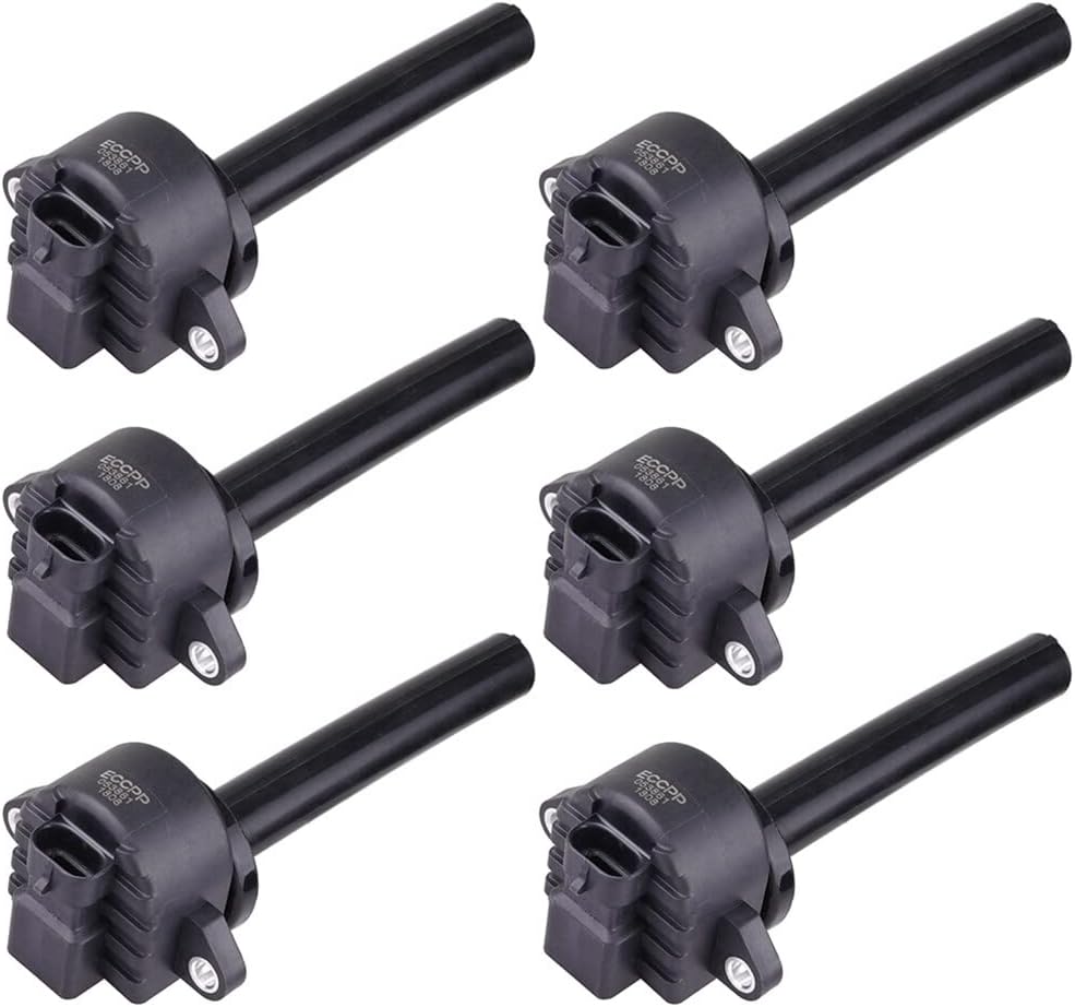 ECCPP ignition coil coils UF252 PACK OF 6,for Isuzu Trooper 3.5L 2000-2002,for Isuzu Rodeo 3.2L 2000-2004,for Isuzu Axiom 3.5L 2002-2004,for Honda Passport 3.2L 2000-2002 UF252 C1255 E866