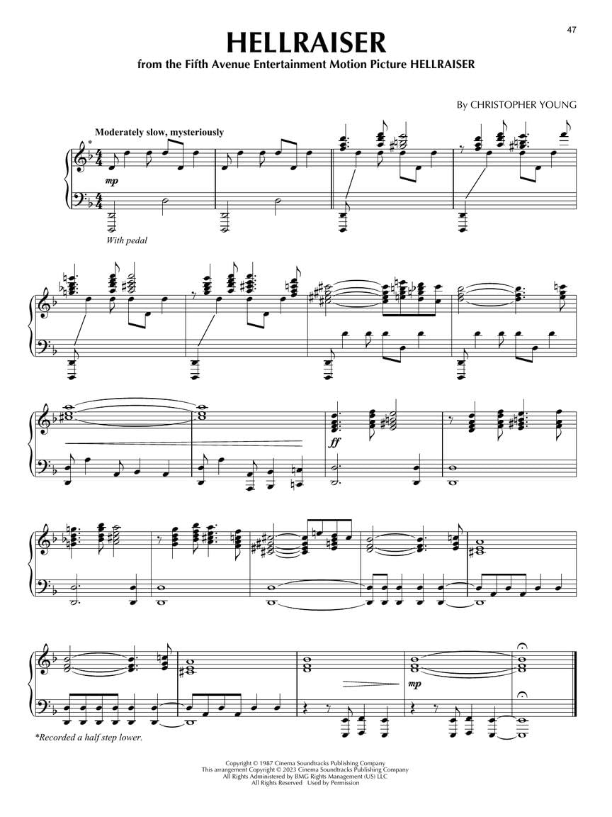 Horror Music. Solo de Piano.