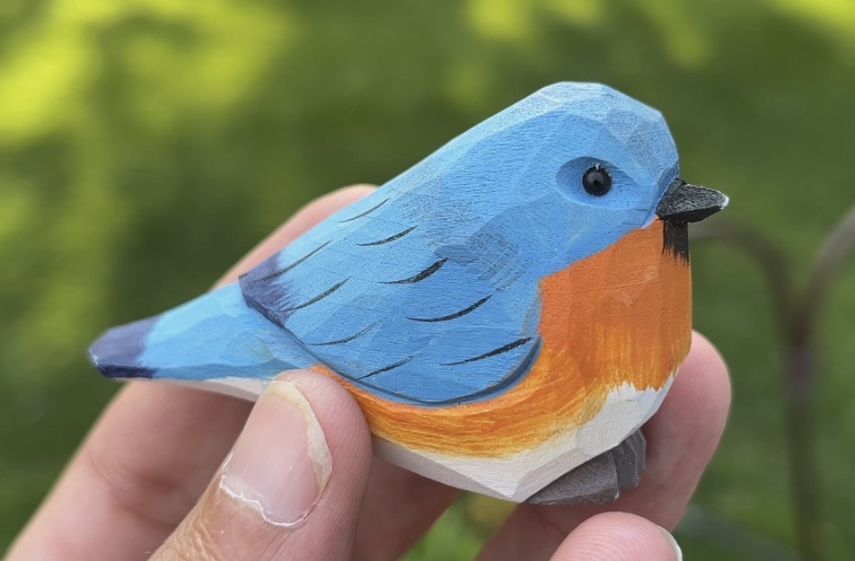 Amazon.com: Selsela Hand-Carved Eastern Bluebird Ornament