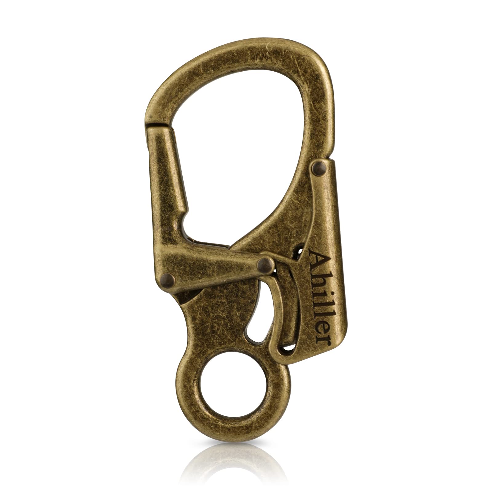 AhillerCarabiner Clip, Double Anti-Misopening Locking Design, 3 Inch Alloy Caribena Hook, Keychain for Outdoor Camping, Hiking, Fishing, Key Ring Clip