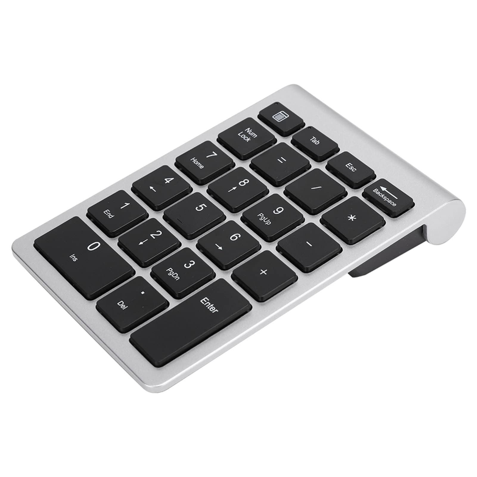 Cyllde 22 Keys Numeric Keypad, Wireless Number Pad, Comfortable Feel, 2.4G Wireless, Wireless Distance 32.8 Feet, Suitable System Linux Windows 7/8/10(silver-black)