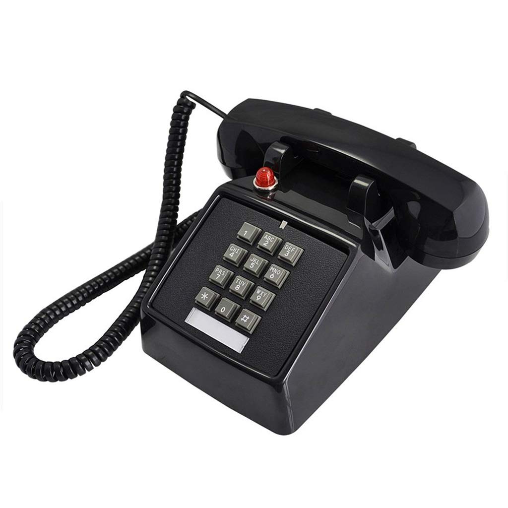 Téléphone Rotatif rétro, téléphone Antique Noir à Bouton Poussoir, téléphone d'hôtel pour la Maison et