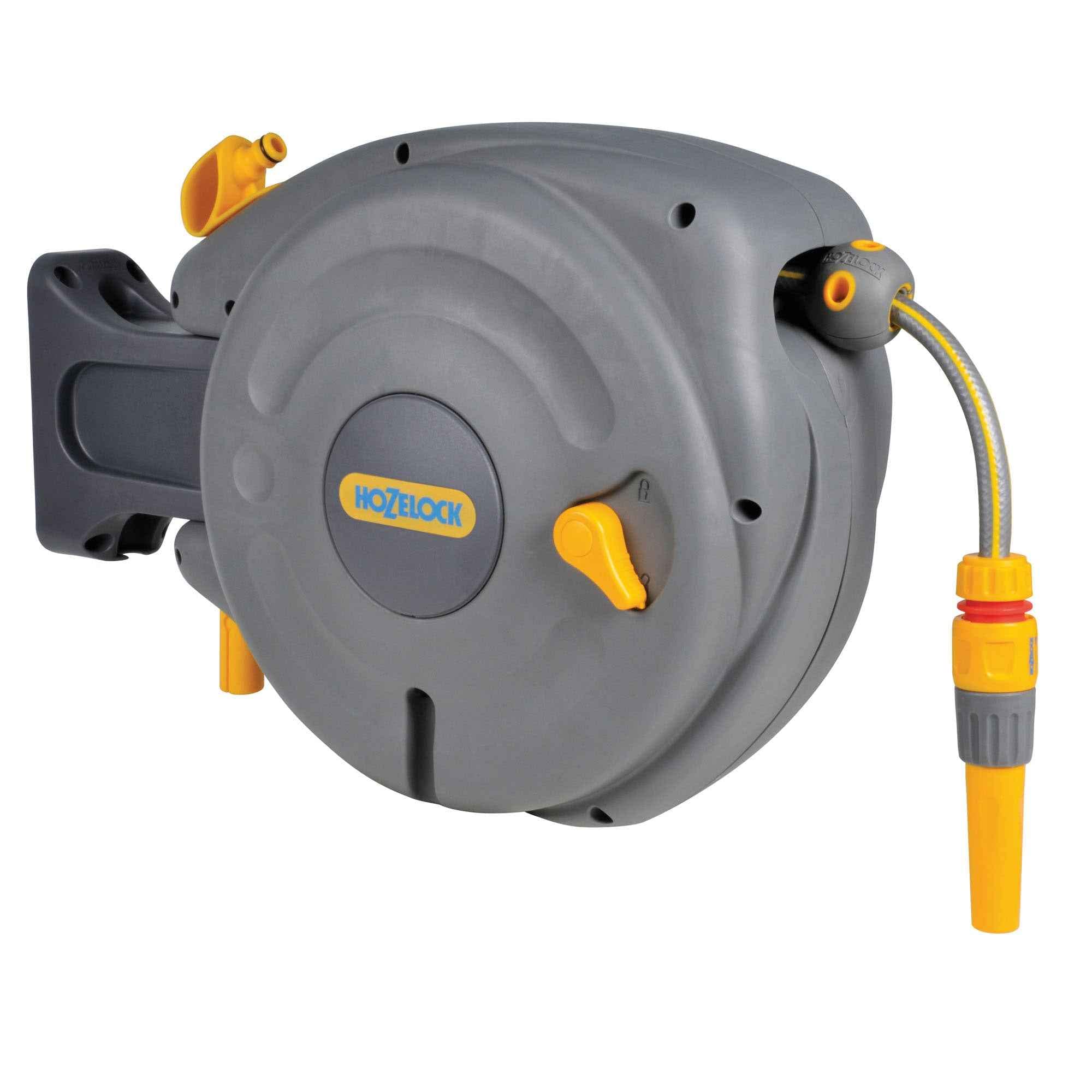 Hozelock Carrete de pared para coche, incluye manguera de 10 metros