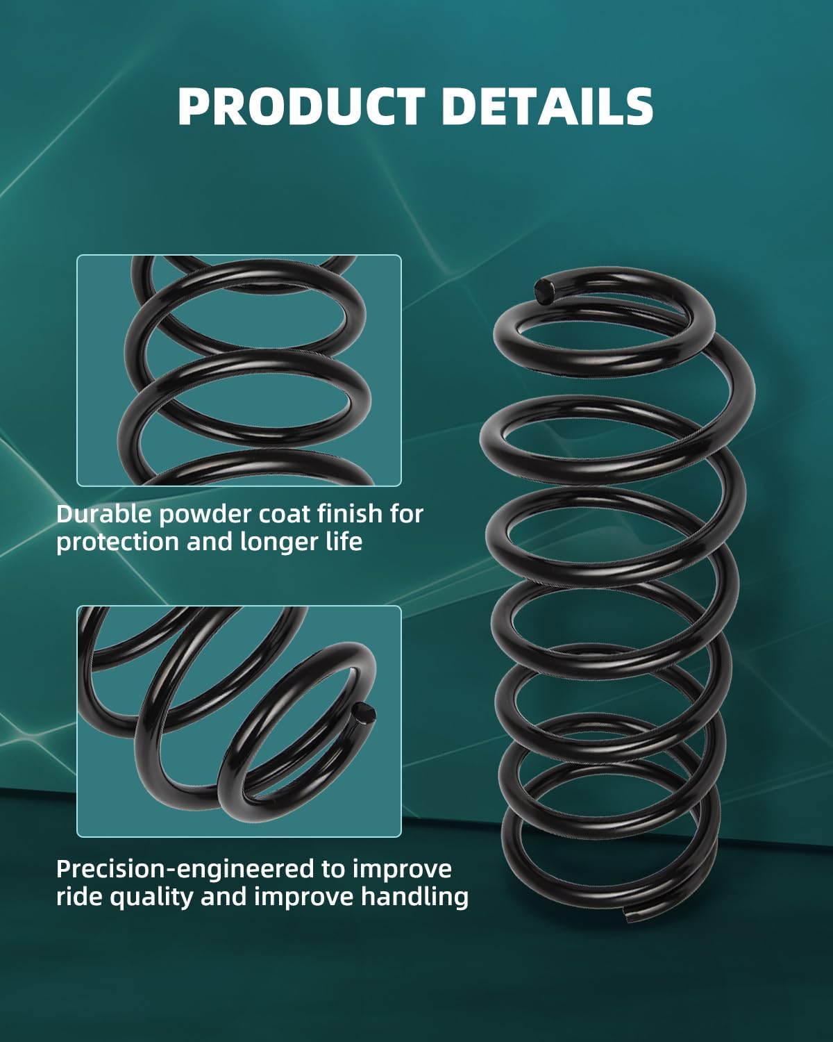 AUTOMUTO 2PCS Rear Suspension Coil Spring Set Compatible with 1996-2002 for Toyota 4Runner - Replace 81043 Coil Springs