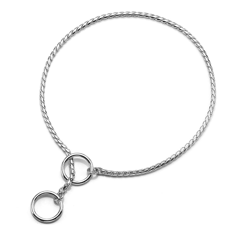 Coleira de Enforcamento para Cães em Aço Inoxidável Mogoko Silver, 4 mm x 50,8 cm