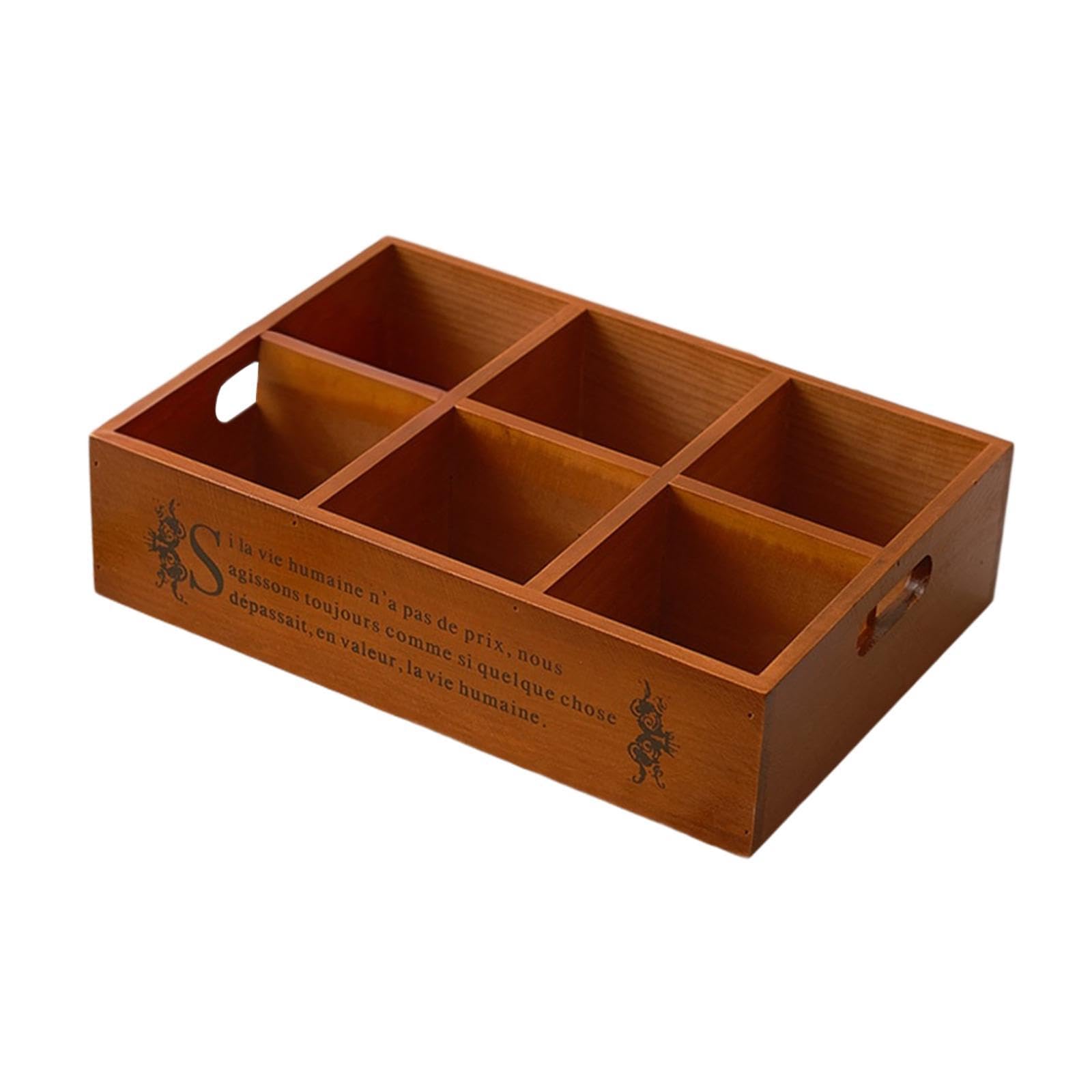 Serving Tray Wooden Nut Serving Divider Tray with Handle Creative and Multifunctional for Nuts Bathroom Parties Multi 32.5x22.5x8cm