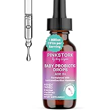 Pink Stork Baby Probiotic Drops, Newborn, Infant &amp; Toddler Probiotics to Help Aid Digestion and Constipation Support, Newborn Essentials - 1 fl oz, 2 Month Supply