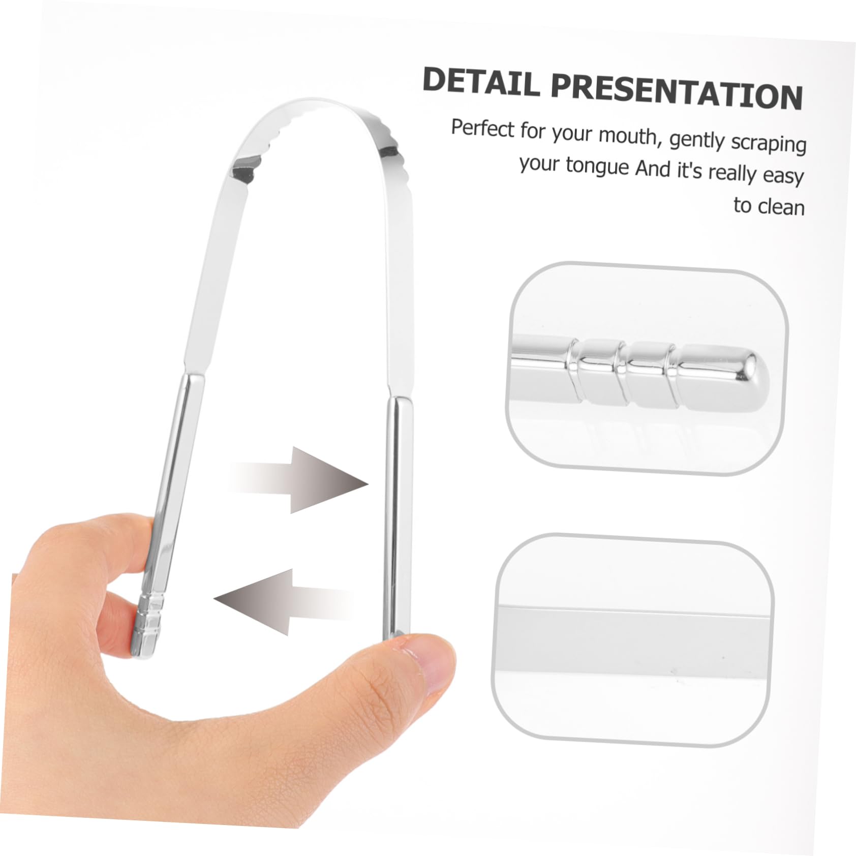 Healvian 10 Pezzi raschietto per lingua portatile tongue scraper pulisci lingua per bambini strumenti professionali forniture per l'igiene orale raschietti lingua a forma di U maggiore