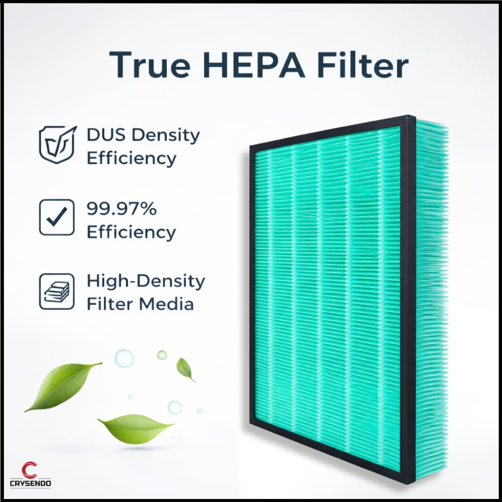 Crysendo Upgraded Coway AirMega Hepa Filter | Compatible With 150 AP-1019C | Extra Thick HEPA Replacement Filters -Better Than Standard Thin Filter | Traps Bad Odour, VOCs & Kills Allergies(Hepa Only) 2