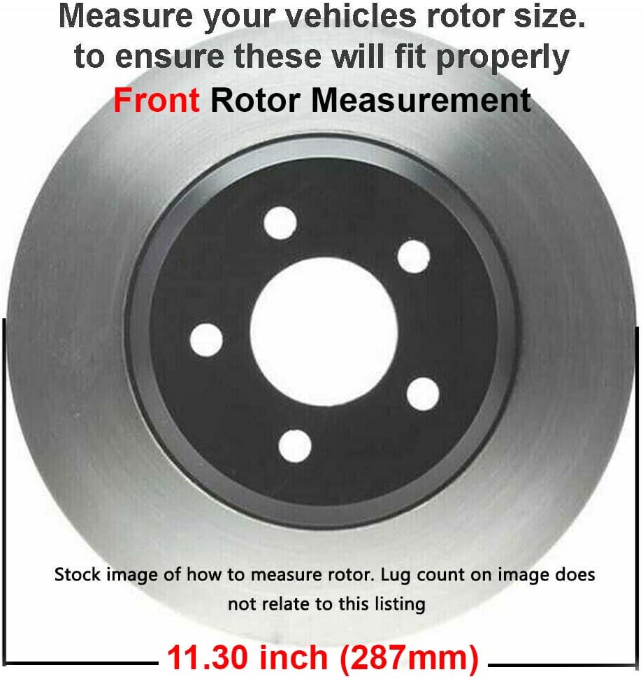 Detroit Axle - Front Brake Kit for Ford Explorer Ranger Mazda B2300 B3000 B4000 Replacement Disc Brake Rotors Ceramic Brakes Pads: 11.28 inch Rotors