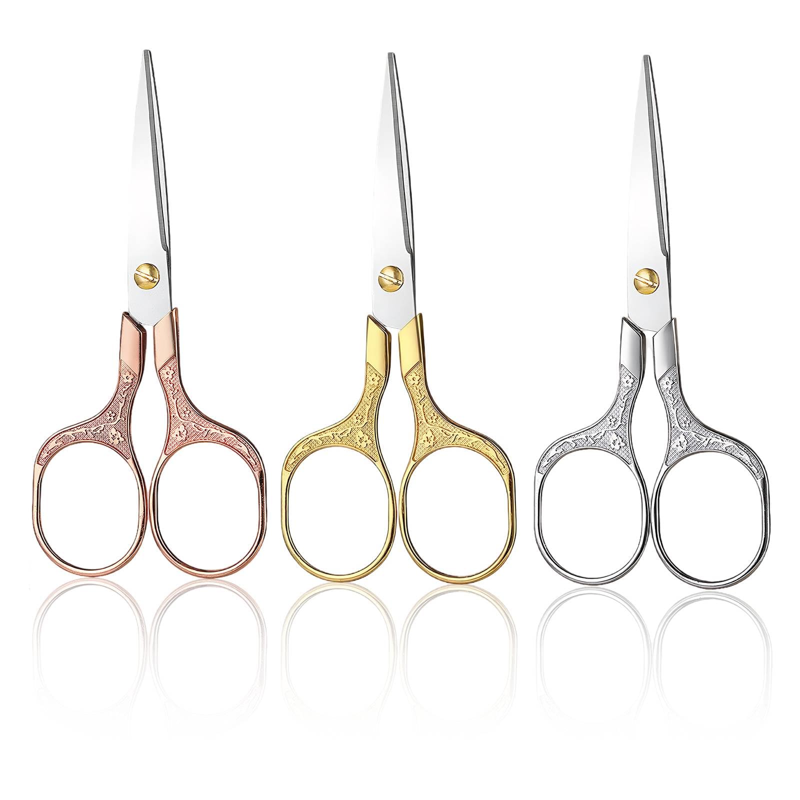 Small Embroidery Scissors 3 PCS Precision Sewing Scissors,Durable & Elegant Craft Scissors for Adults for Embroidery Sewing Daily Use