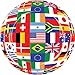 International Flags Lunch Dinner Plates 9 Inch (8/pkg) Pkg/1